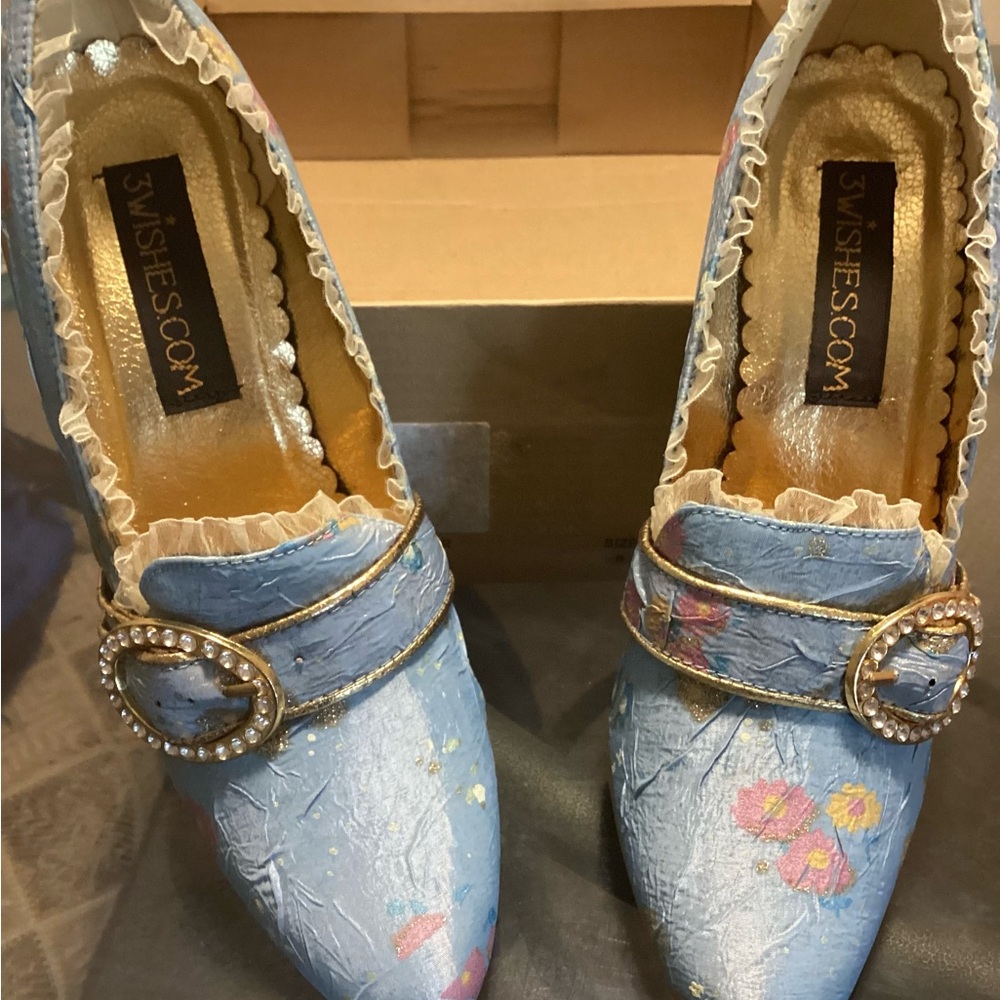 Blue Floral Women's Heels